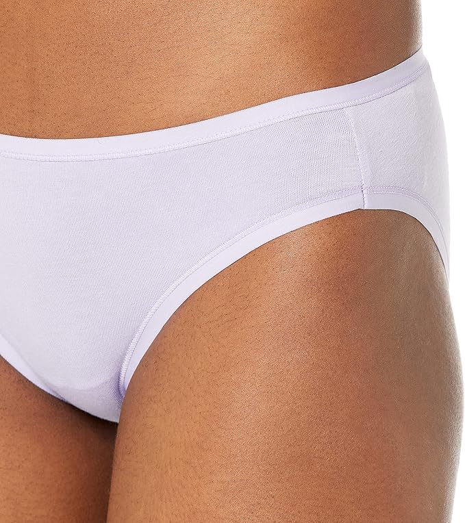 Amazon Essentials Women's Breathable Cotton Bikini Brief Underwear with Full Coverage, Multipacks
