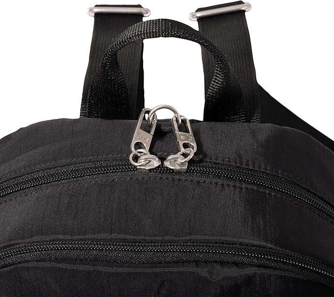 Securtex Anti-Theft Getaway Backpack - 9.4"x13"x5" Travel Safe Bag w/Locking Zippers, Slash-Resistant, RFID