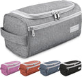 Pantheon Travel Toiletry Bag for Men and Women, Travel bag for Toiletries, Valentines Day Gifts for Men, Travel Bathroom Bag, Mens Travel Bag Hanging Toiletry Organizer Toiletry Kit (Gray)