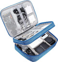 SELLYFELLY Electronic Bag Travel Cable Accessories Bag Waterproof Double Layer Electronics Organizer Portable Storage Case for Cable, Cord, Charger, Phone, Adapter, Power Bank, Kindle, Hard Drives