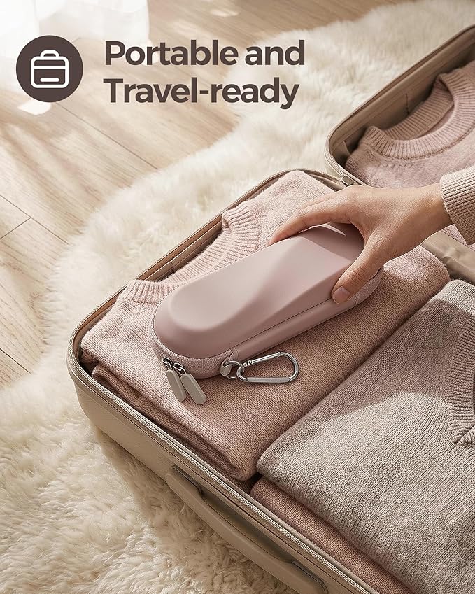 ProCase Electric Toothbrush Travel Case for Oral-B 1000/1500/5000/6000/7000/7500/9600 & iO 7/8/9/10, Philips Sonicare 1100/4100/5100/5300/6100, Water-Resistant Hard Case -L,Pink