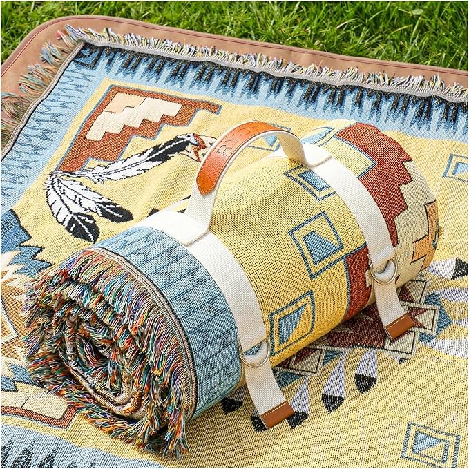 2 in 1 Extra Large Camping Blanket Outdoor Picnic Yoga Mat Lightweight Car Essential Roadtrip Gadget Rv Accessories Glamping Tent Gear Must Haves Hiking Stuff Backpacking Necessities Women Beach Gift