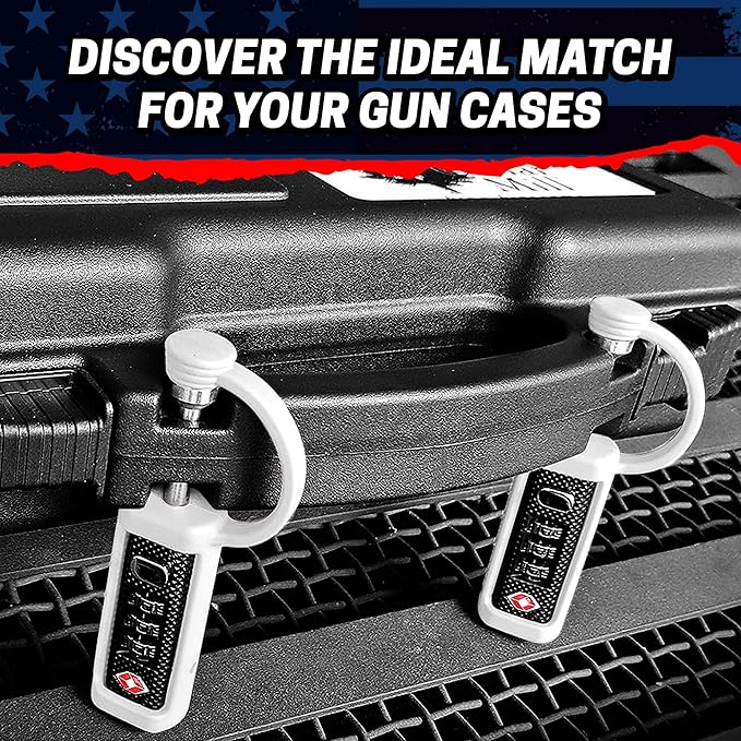 Cedar Mill Fine Firearms TSA Approved Gun Case Lock – Durable, Cut-Resistant Security TSA Locks for Gun, Pistol, Revolver Case or Firearms – Child-Safe Trigger Locks for Rifles and Shotguns