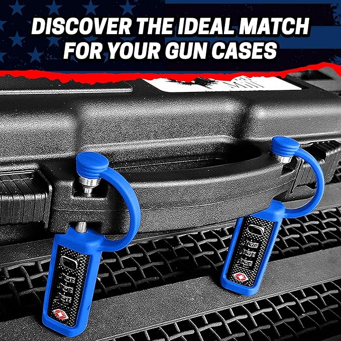 Cedar Mill Fine Firearms TSA Approved Gun Case Lock – Durable, Cut-Resistant Security TSA Locks for Gun, Pistol, Revolver Case or Firearms – Child-Safe Trigger Locks for Rifles and Shotguns