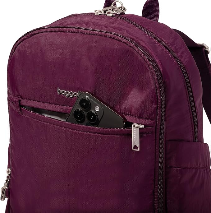 Securtex Anti-Theft Getaway Backpack - 9.4"x13"x5" Travel Safe Bag w/Locking Zippers, Slash-Resistant, RFID