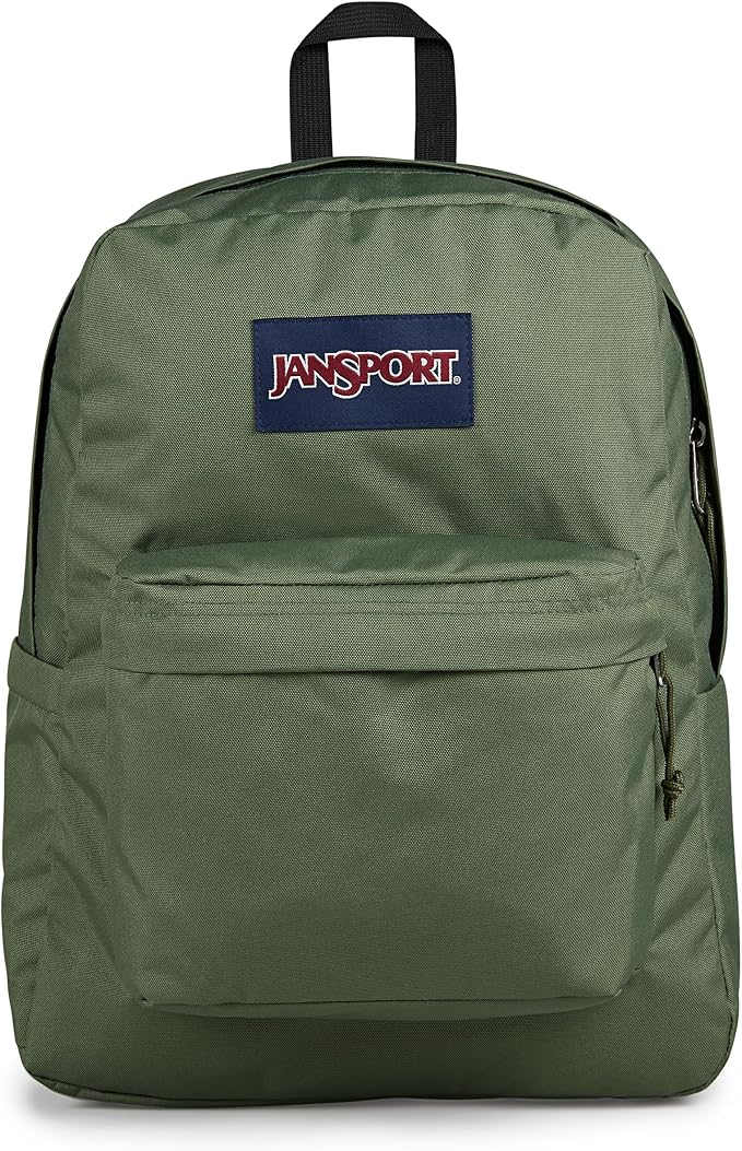 JanSport SuperBreak Plus Backpack with Padded 15-inch Laptop Sleeve and Integrated Bottle Pocket - Spacious and Durable Daypack for Work and Travel - Cargo Green