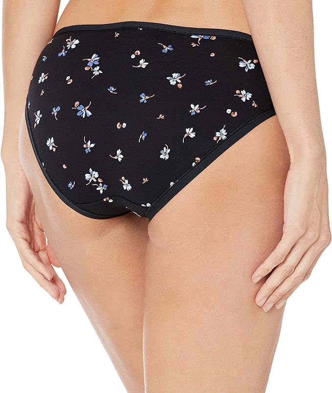 Amazon Essentials Women's Breathable Cotton Bikini Brief Underwear with Full Coverage, Multipacks