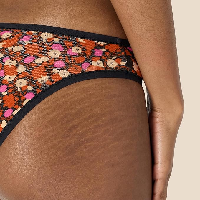 Amazon Essentials Women's Breathable Cotton Bikini Brief Underwear with Full Coverage, Multipacks