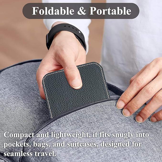 Airplane Travel Essentials for Flying Flex Flap Cell Phone Holder & Flexible Tablet Stand for Desk, Bed, Treadmill, Home & in-Flight Airplane Travel Accessories(1-Lichee Black)