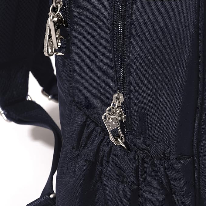 Baggallini Securtex Anti-Theft Laptop Backpack, French Navy