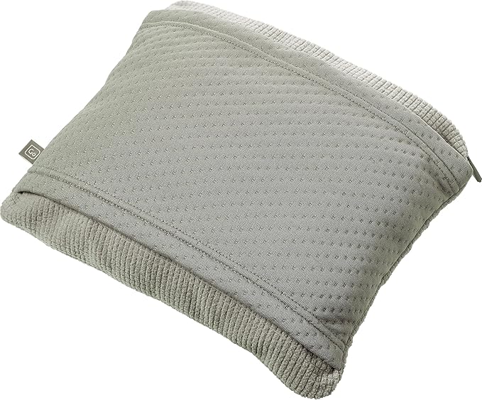 Go Travel Deluxe Wearable Blanket, Cozy, Fleece Blanket for Comfortable Rest in Airplane, Bus, Car, and Train, Doubles as Pillow and Lumbar Support, Packs in with Luggage, Travel Essentials, Gray