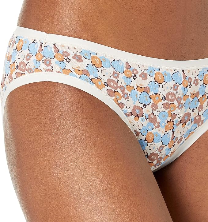 Amazon Essentials Women's Breathable Cotton Bikini Brief Underwear with Full Coverage, Multipacks
