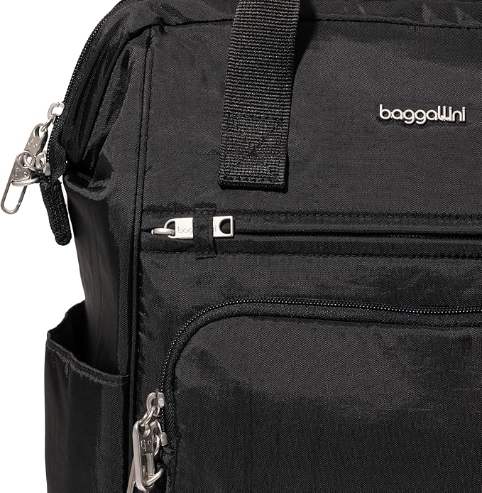 Baggallini Securtex Anti-Theft Windsor Backpack for Travel, Work & College, RFID & Locking Zipper, Up to 16" Laptop